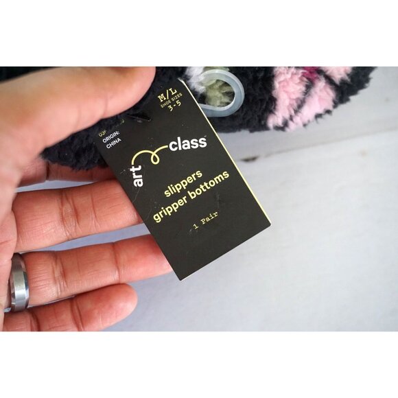 Art Class Girls' 'Floral' Slipper Socks - Size M/L (3-5), NWT - Picture 3 of 5